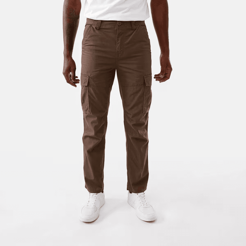 Men Tapered Fit Flat-Front Trousers