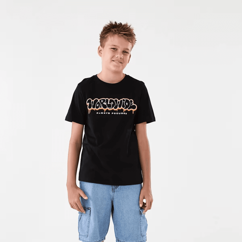 Boy Round Neck Pure Cotton T-shirt