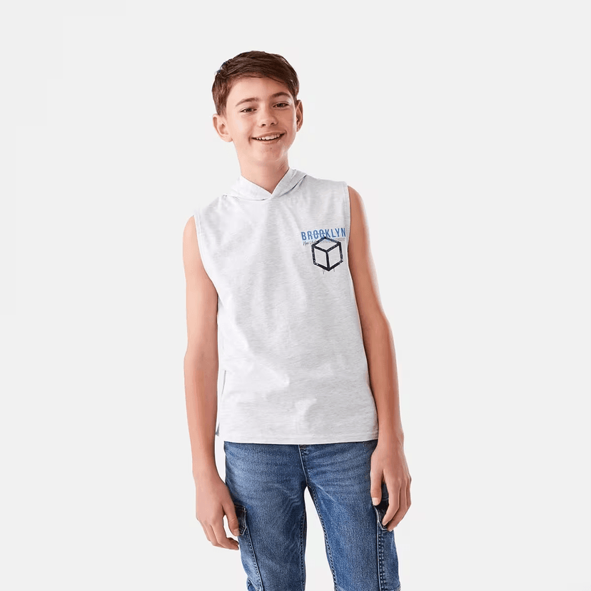 Boy Round Neck Pure Cotton T-shirt