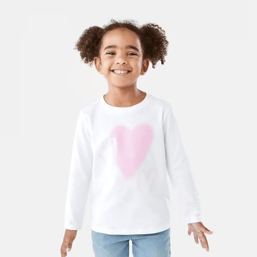 Girls Round Neck Cotton Top