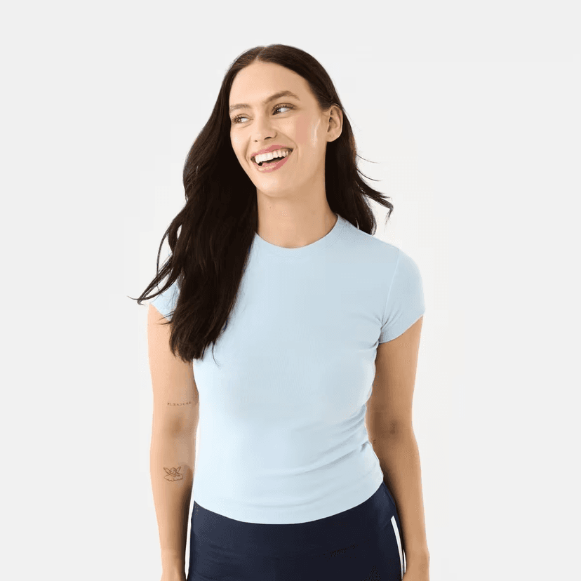 Women Round Neck Cotton Top